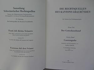 Die Rechtsquellen des Kantons Graubünden. Die Statuten der Gerichtsgemeinden, Teil 1: Der Gottesh...