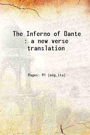 Inferno by Dante Alighieri A New Verse Translation by Elio 