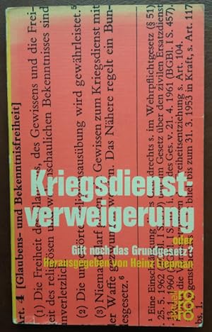 Seller image for Kriegsdienstverweigerung oder Gilt noch das Grundgesetz? for sale by buch-radel