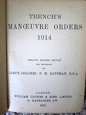 Seller image for TRENCH'S MANOEUVRE ORDERS 1914 for sale by R. Hart Books