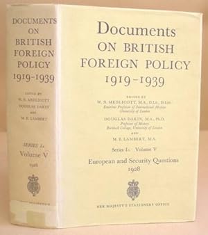 Immagine del venditore per Documents On British Foreign Policy 1919 - 1939 : Series 1A, Volume V [5] - European And Security Questions 1928 venduto da Eastleach Books