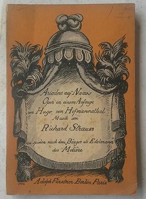 Bild des Verkufers fr ARIADNE AUF NAXOS (1912). Oper in einem aufzuge von Hugo von Hofmannsthal. German Libretto. zum Verkauf von studio bibliografico pera s.a.s.