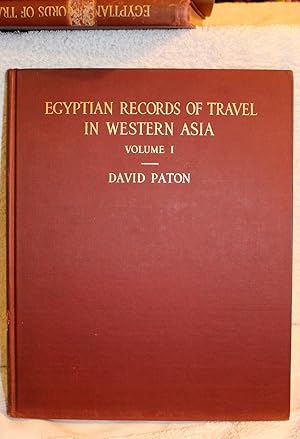 EARLY EGYPTIAN RECORDS OF TRAVEL [4 VOLUMES]