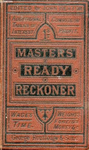 Seller image for MASTERS' READY RECKONER for sale by Le-Livre