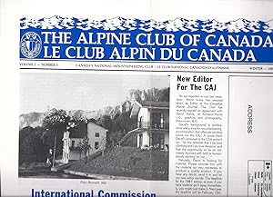 Imagen del vendedor de The Alpine Club of Canada Le Club Alpin du Canada Volume 1, Number 3 Winter 1987 oversize flat a la venta por Charles Lewis Best Booksellers