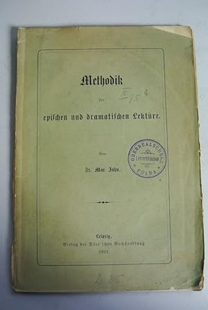 Imagen del vendedor de Methodik der epischen und dramatischen Lektre. a la venta por Antiquariat Bookfarm