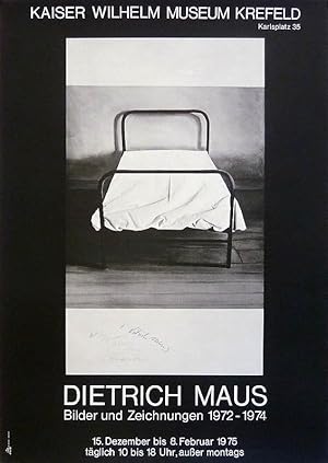 Dietrich Maus. Bilder und Zeichnungen 1972-1974. [Signiertes Plakat, Siebdruck / signed poster, s...