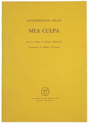 Seller image for MEA CULPA. Con un ritratto di Silvano Scheiwiller.: for sale by Bergoglio Libri d'Epoca