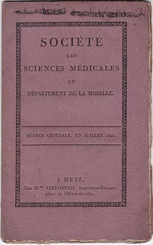 Société des sciences médicales de la Moselle - Allocution du Dr Gorcy Faites en la séance du 17 j...