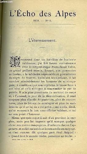 Seller image for L'ECHO DES ALPES - PUBLICATION DES SECTIONS ROMANDES DU CLUB ALPIN SUISSE N9 - L'ETERNUEMENT PAR RENE D. JEANDRE, VISION ET ORIENTATION PAR ED. VITTOZ, LA TOUR DU MONT-BLANC EN 1842 PAR LE Dr M. ROCH, LES RATS DES ALPES for sale by Le-Livre