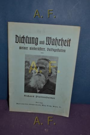 Seller image for Dichtung und Wahrheit meiner niedersterr. Volksgestalten. for sale by Antiquarische Fundgrube e.U.