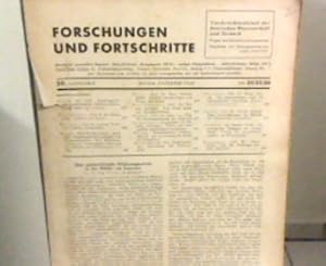 Seller image for Forschungen und Fortschritte. Nachrichtenblatt der Deutschen Wissenschaft und Technik. 20. Jahr., Nr. 34,35,36, Berlin, Dezember 1944 for sale by Zellibooks. Zentrallager Delbrck