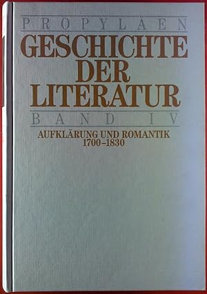 Seller image for Propylen Geschichte der Literatur. VIERTER BAND: Aufklrung und Romantik 1700-1830 for sale by biblion2