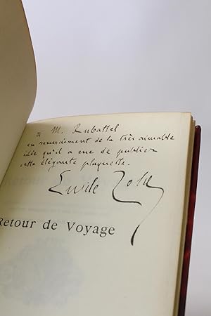 Seller image for Retour de voyage. - Lettre du capitaine Tanera sur la dbcle for sale by Librairie Le Feu Follet