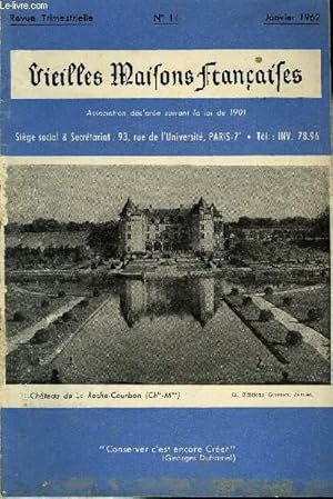 Bild des Verkufers fr VIEILLES MAISONS FRANCAISES N11 - Vieilles demeures qirondines, par Jacques CHASTENET, de l'Acadmie Franaise .La Roche-Courbont o M. Paul Chenereau veilla la  Belle au Bois Dormant , par Maurice RAT .Muse de Richelieu zum Verkauf von Le-Livre