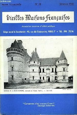 Imagen del vendedor de VIEILLES MAISONS FRANCAISES N18 - Le chteau de La Roche duMaine, par Fr. EYGUN Un monument de l Architecturebarnaise en danger La Vie de Chteau de Franois 1'"  Henri IV, par Ph. ERLANGER Le chteau de Colombires* parE. M. a la venta por Le-Livre