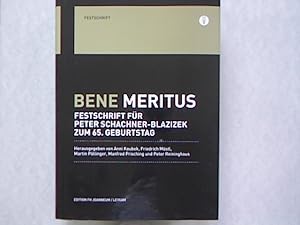 Seller image for Bene meritus. Festschrift fr Peter Schachner-Blazizek zum 65. Geburtstag. for sale by Antiquariat Bookfarm