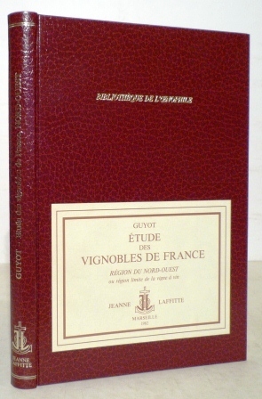 Imagen del vendedor de Etude des vignobles de France. Rgion du NORD-OUEST ou rgion limite de la vigne  vin. a la venta por Librairie Jeanne Laffitte