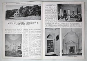 Original Issue of Country Life Magazine Dated March 10th 1944, with a Main Feature on Midford Cas...