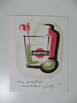 Martini un acertado cocktail party! Pieghevole pubblicitario in spagnolo