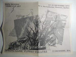 Vehicule art. 'Spring game' puppet theatre. 12 decembre, 1974. Montreal. (Manifesto originale)