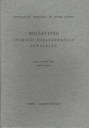 Immagine del venditore per Bollettino storico-bibliografico subalpino Anno LXXXVIII 1990. Secondo semestre venduto da Di Mano in Mano Soc. Coop