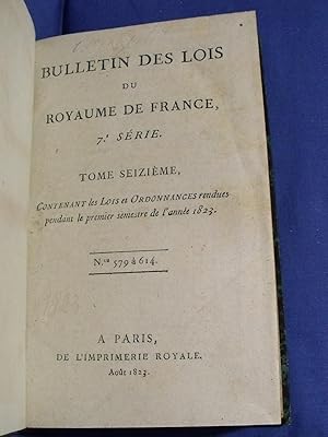 Bulletin des Lois du Royaume de France-1823