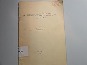 Imagen del vendedor de PROPIEDAD, EXPLOTACIN Y RENTA EN LA HUERTA DE VALENCIA: MONCADA, 1740 a la venta por Libros Dickens