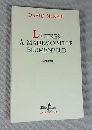 Bild des Verkufers fr Lettres  mademoiselle Blumenfeld. zum Verkauf von Latulu