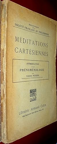 Bild des Verkufers fr Mditations cartsiennes. Introduction  la phnomnologie. zum Verkauf von Le Chemin des philosophes