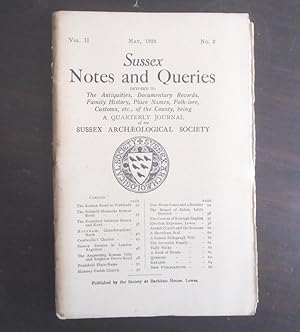 Seller image for Sussex Notes and Queries A Quarterly Journal of the Sussex Archaeological Society. Vol.II., No.2. May 1928 for sale by BRIMSTONES