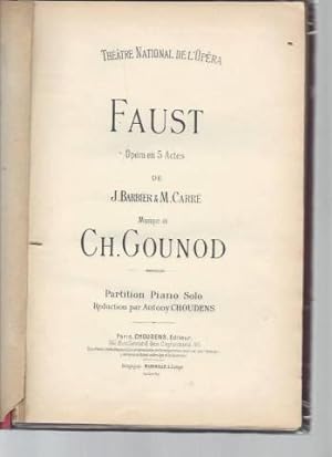 Faust - Opéra en 5 actes. Musique : Ch.Gounod (Théâtre national de l'opéra) - Partition Piano Sol...