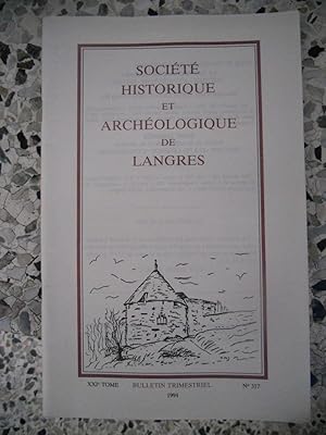 Image du vendeur pour Bulletin de la Societe historique et archeologique de Langres - XXIe tome - n317 mis en vente par Frederic Delbos