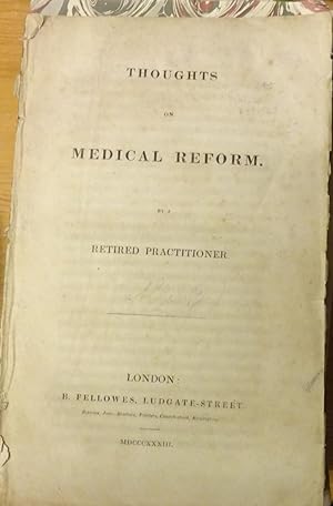 Imagen del vendedor de Thoughts on medical reform. a la venta por WestField Books