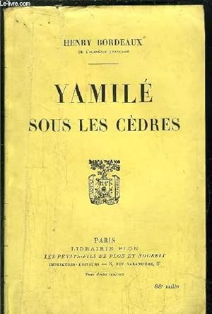 Image du vendeur pour YAMILE SOUS LES CEDRES mis en vente par Le-Livre