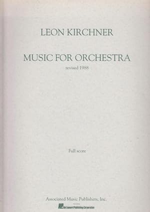 Bild des Verkufers fr Music for Orchestra (rev.1988) - Full Score zum Verkauf von Hancock & Monks Music