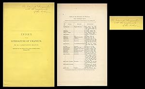 Imagen del vendedor de Index to the Literature of Uranium, Lyceum of Natural History, February 1870 a la venta por Atticus Rare Books