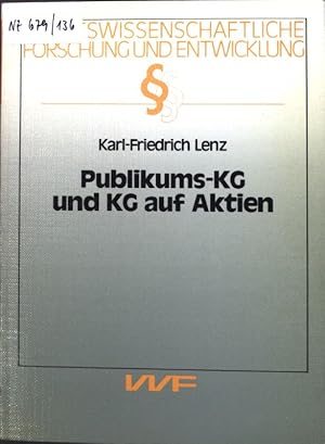 Seller image for Publikums-KG und KG auf Aktien. Rechtswissenschaftliche Forschung und Entwicklung, Band 90; for sale by books4less (Versandantiquariat Petra Gros GmbH & Co. KG)
