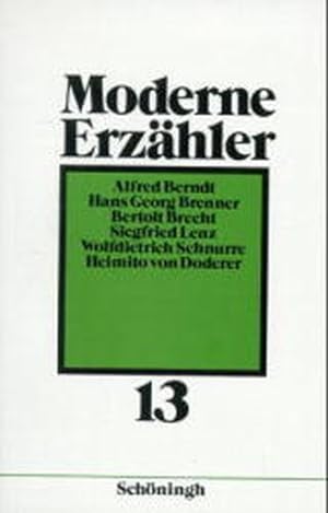 Bild des Verkufers fr Moderne Erzhler Band 13 zum Verkauf von Versandantiquariat Felix Mcke