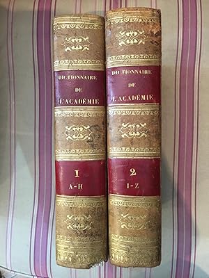 Image du vendeur pour Dictionnaire de l'Acadmie Franaise. Sixime dition, publie en 1835 (en deux tomes). mis en vente par Librairie Moresi