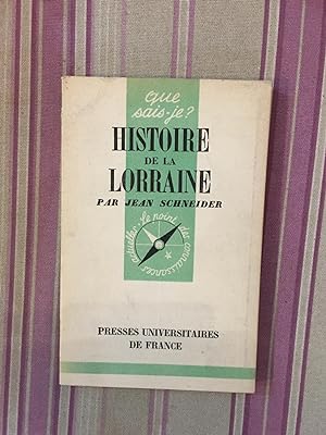 Histoire de Lorraine.