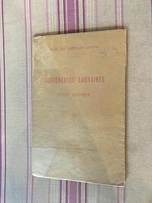 Conférences lorraines Hiver 1921-1922.
