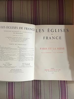 Imagen del vendedor de Les glises de France. Paris et la Seine. a la venta por Librairie Moresi