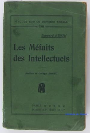 Imagen del vendedor de Les mfaits des intellectuels a la venta por Librairie du Bassin