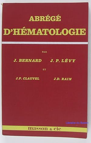 Bild des Verkufers fr Abrg d'hmatologie zum Verkauf von Librairie du Bassin