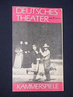 Imagen del vendedor de Deutsches Theater/ Kammerspiele, April, Nr. 7, 1967/68 [Werbefaltblatt] a la venta por Fast alles Theater! Antiquariat fr die darstellenden Knste