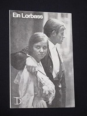 Seller image for Programmheft 2 Deutsches Theater Berlin 1967/68. EIN LORBASS von Horst Salomon. Insz.: Benno Besson, Bhnenbild: Heinrich Kilger, Musik: Reiner Bredemeyer, Kostme: Kilger/ Helga Leue. Mit Eberhard Esche (Lorbass), Mathilde Danegger, Rudolph Christoph, Johanna Clas, Rolf Ludwig, Jrgen Holtz, Ursula Karusseit, Jutta Hoffmann for sale by Fast alles Theater! Antiquariat fr die darstellenden Knste