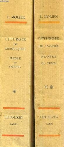 Bild des Verkufers fr LITURGIE DE CHAQUE JOUR - LA PRIERE DE L'EGLISE - 2 VOLUMES - TOMES 1 ET 2 - TOME 1 : MESSE & OFFICE - TOME 2 : PROPRE DU TEMPS zum Verkauf von Le-Livre