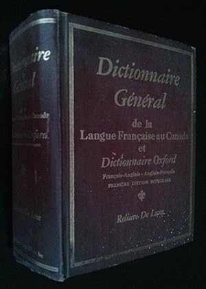 Dictionnaire Belisle De La Lange Francaise Au Canada / Dictionnaire Oxford Francais-Anglais et An...