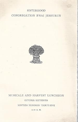 MUSICALE AND HARVEST LUNCHEON